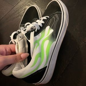 Old school neon flame-Vans
